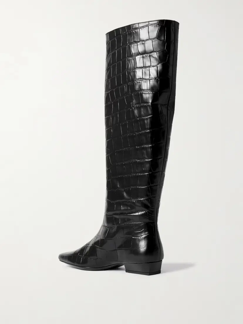 Staud Wally Croc-effect Leather Knee Boots | Thumbnail 3