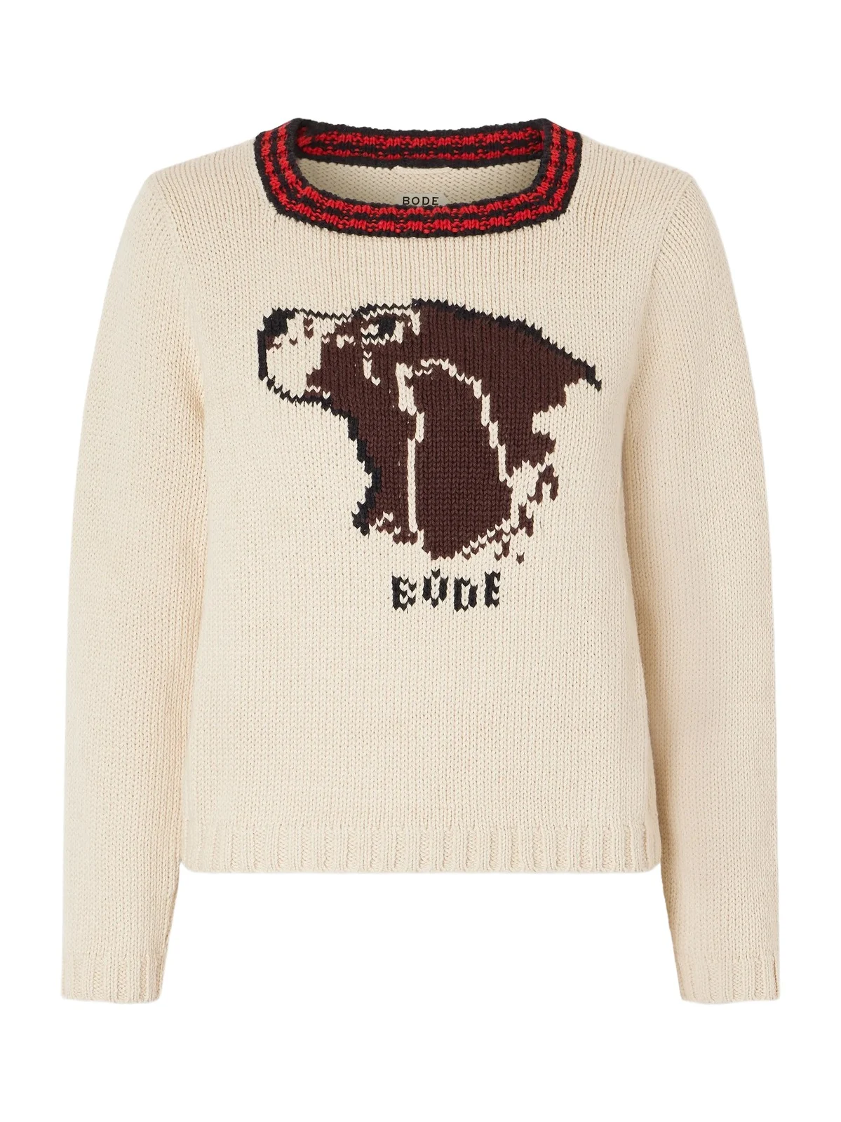 Spaniel Intarsia Pima Cotton And Merino Wool-blend Sweater Spaniel Intarsia Pima Cotton And Merino Wool-blend Sweater