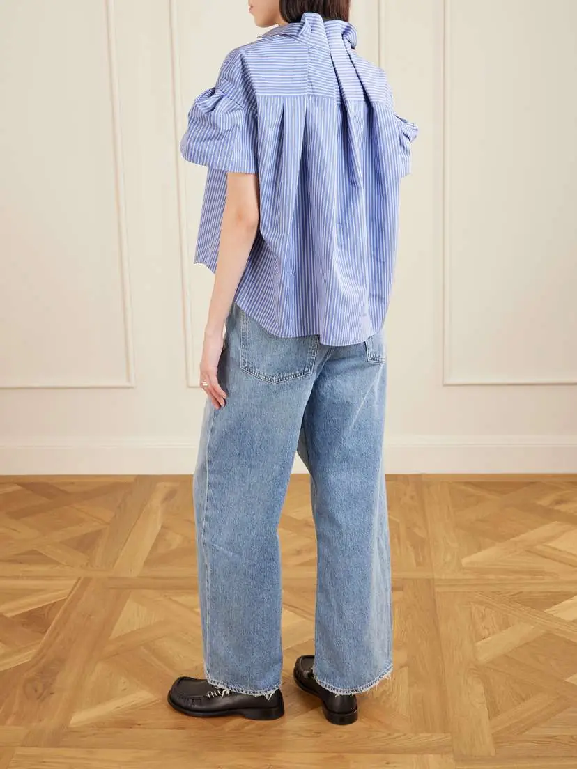 Sacai Striped Cotton-blend Poplin Shirt | Thumbnail 3