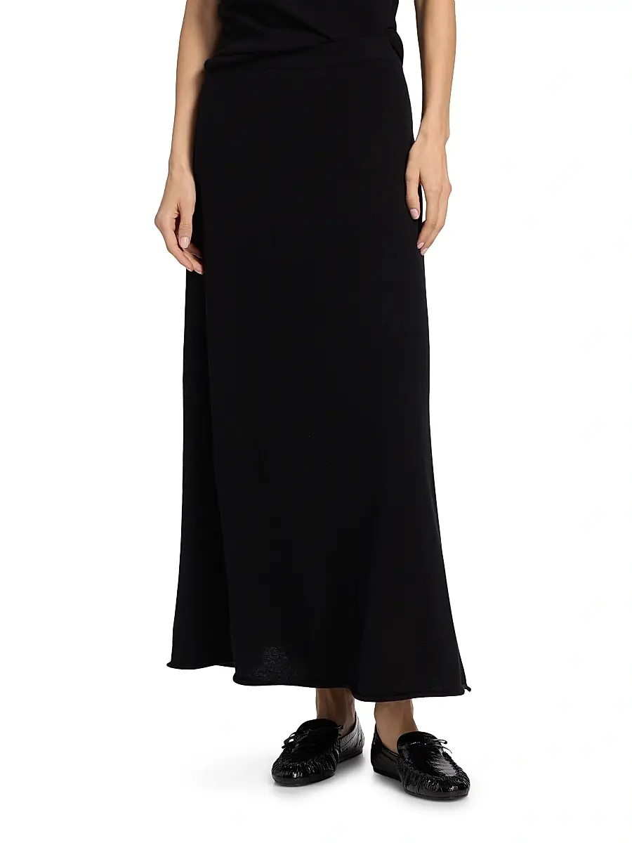 The Elder Statesman Women's Jersey-Knit Cashmere Maxi Skirt | Thumbnail 3 The Elder Statesman Women's Jersey-Knit Cashmere Maxi Skirt | Thumbnail 3