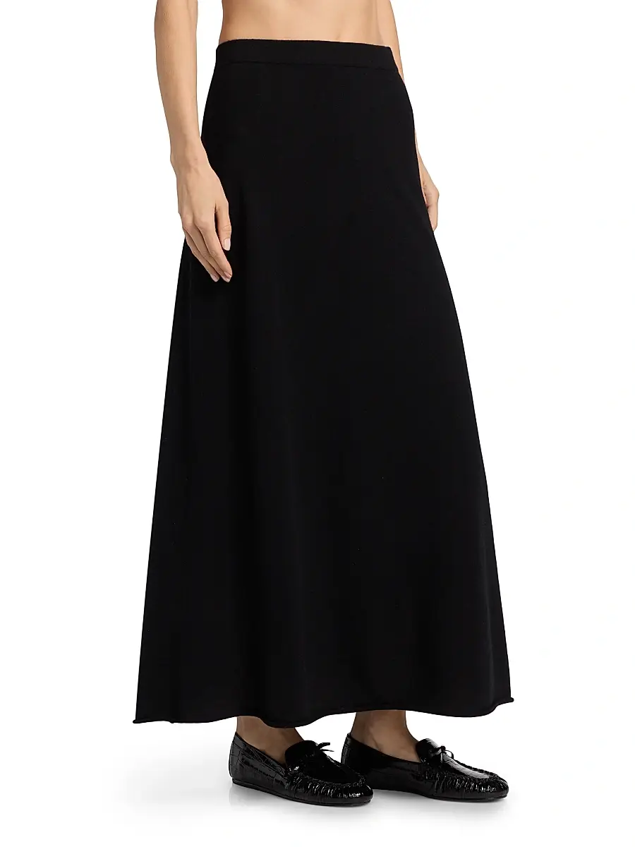 The Elder Statesman Women's Jersey-Knit Cashmere Maxi Skirt | Thumbnail 4 The Elder Statesman Women's Jersey-Knit Cashmere Maxi Skirt | Thumbnail 4