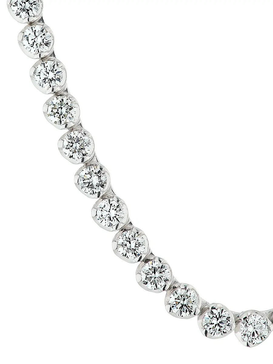 Roberto Coin Women's 18K Yellow Gold & 5.10 TCW Diamond Tennis Necklace - White Gold | Thumbnail 4 Roberto Coin Women's 18K Yellow Gold & 5.10 TCW Diamond Tennis Necklace - White Gold | Thumbnail 4