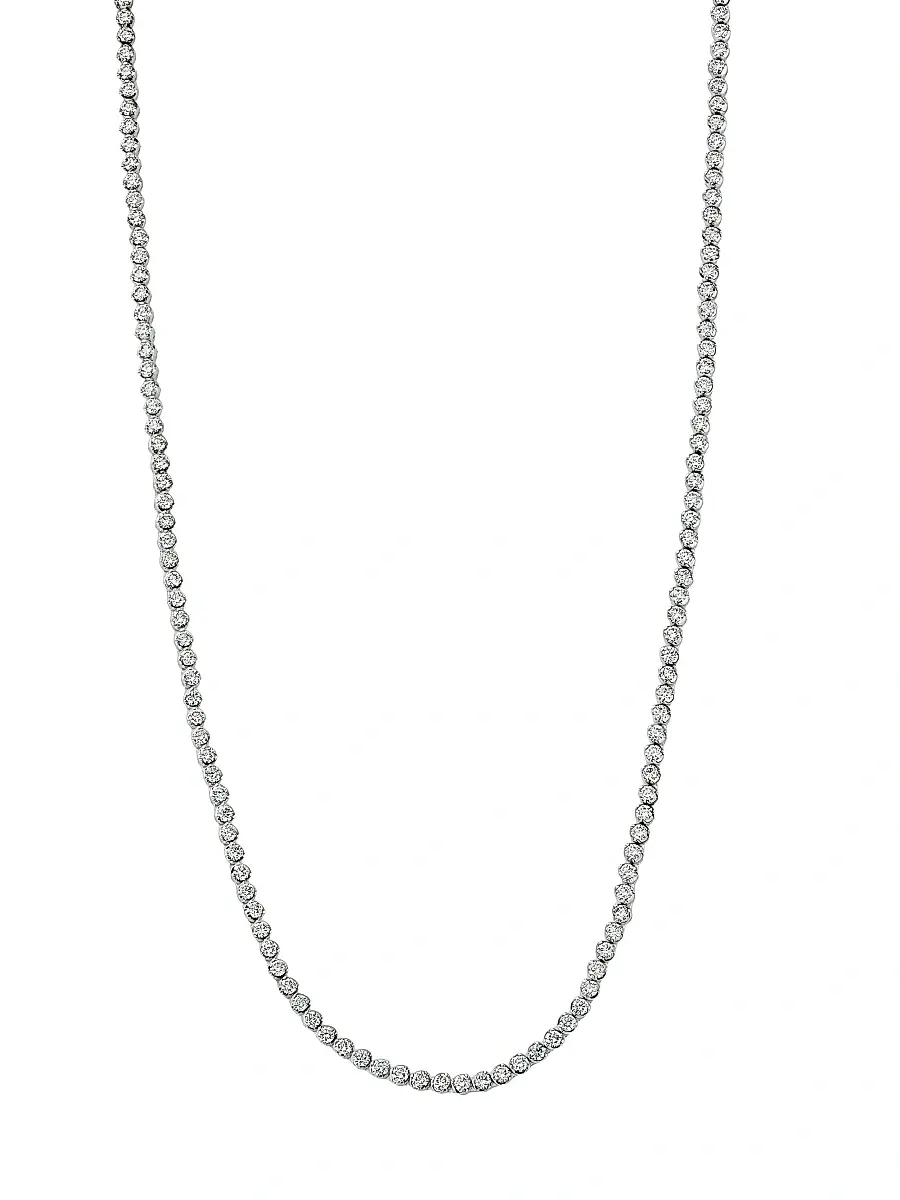 Roberto Coin Women's 18K Yellow Gold & 5.10 TCW Diamond Tennis Necklace - White Gold | Thumbnail 5 Roberto Coin Women's 18K Yellow Gold & 5.10 TCW Diamond Tennis Necklace - White Gold | Thumbnail 5