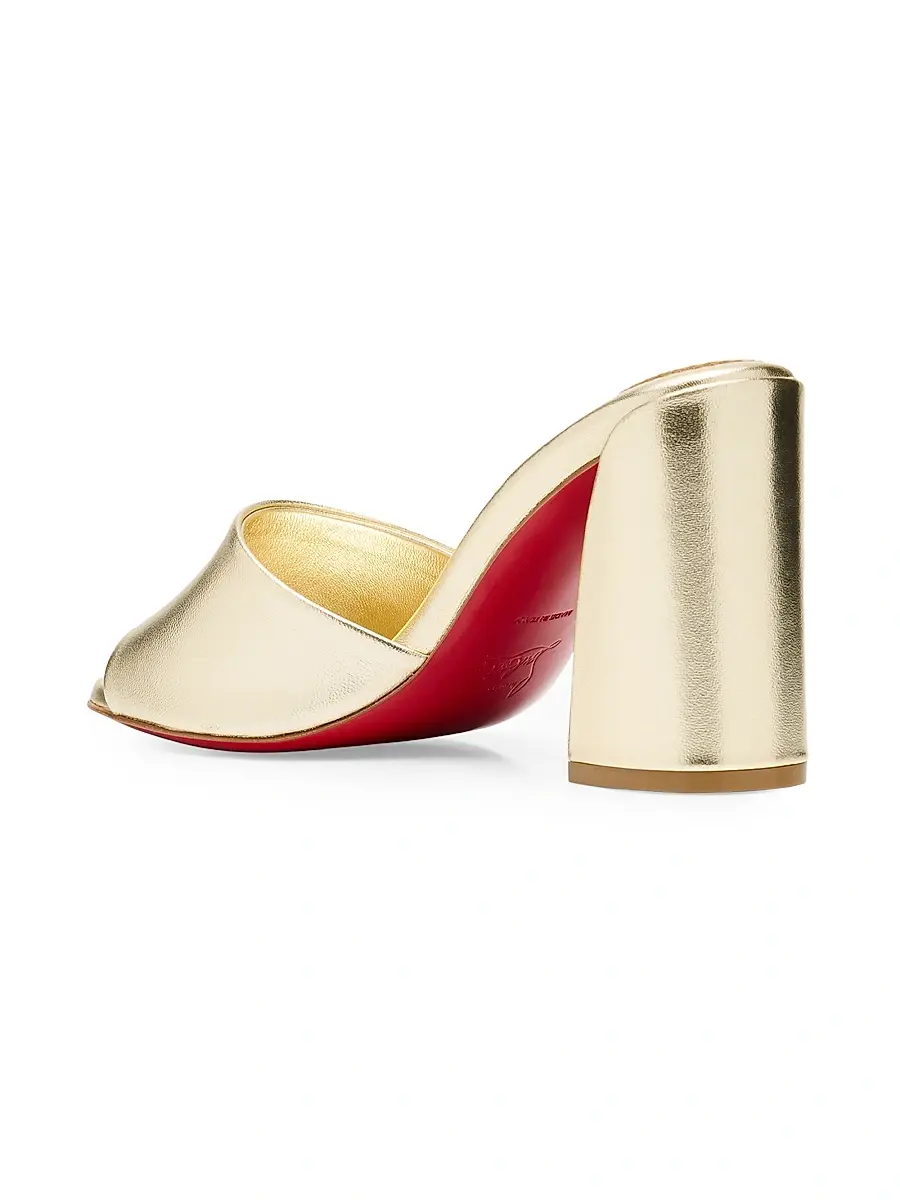 Christian Louboutin Women's Jane 85MM Mule Sandals - Platine | Thumbnail 2 Christian Louboutin Women's Jane 85MM Mule Sandals - Platine | Thumbnail 2