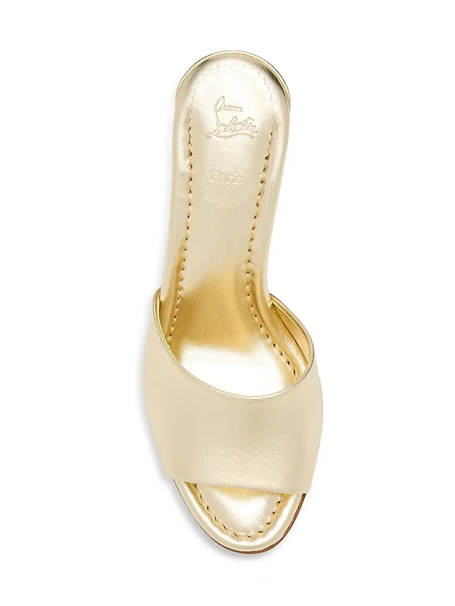 Christian Louboutin Women's Jane 85MM Mule Sandals - Platine | Thumbnail 4 Christian Louboutin Women's Jane 85MM Mule Sandals - Platine | Thumbnail 4