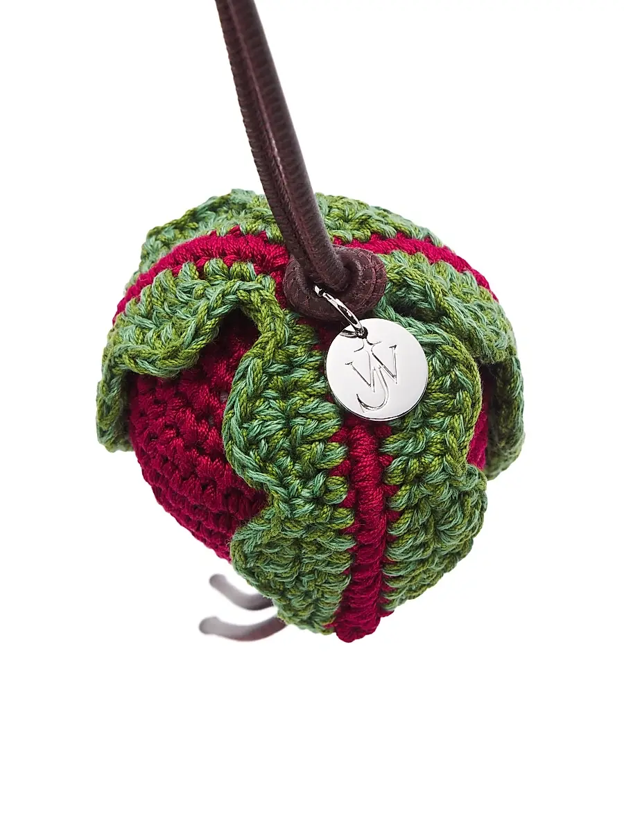 JW Anderson Men's Crocheted Radish Charm - Burgundy | Thumbnail 2 JW Anderson Men's Crocheted Radish Charm - Burgundy | Thumbnail 2