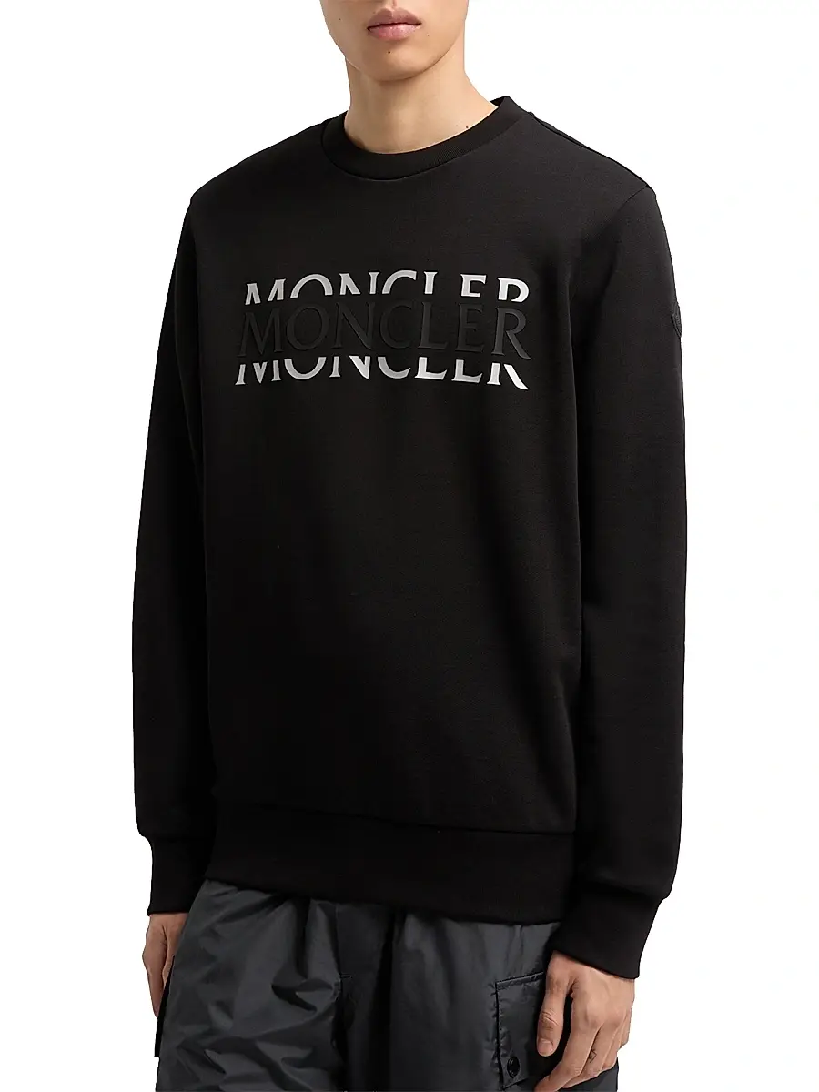 Moncler Men's Crew Neck Sweatshirt in Cotton Jersey | Thumbnail 2 Moncler Men's Crew Neck Sweatshirt in Cotton Jersey | Thumbnail 2