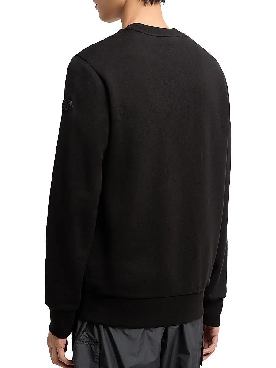Moncler Men's Crew Neck Sweatshirt in Cotton Jersey | Thumbnail 3 Moncler Men's Crew Neck Sweatshirt in Cotton Jersey | Thumbnail 3