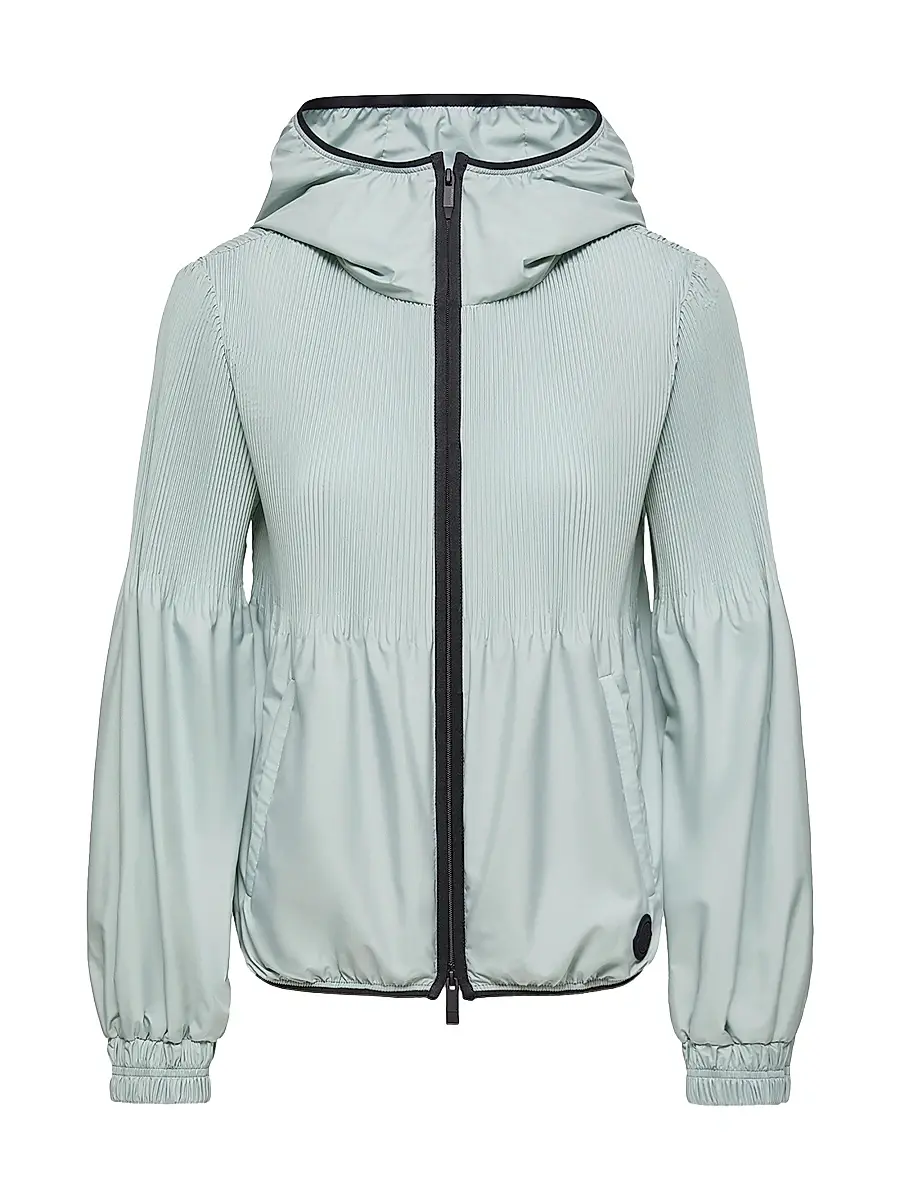 Moncler Women's Anemone Jacket with Pleats - Aqua Green | Image 1 Moncler Women's Anemone Jacket with Pleats - Aqua Green | Image 1