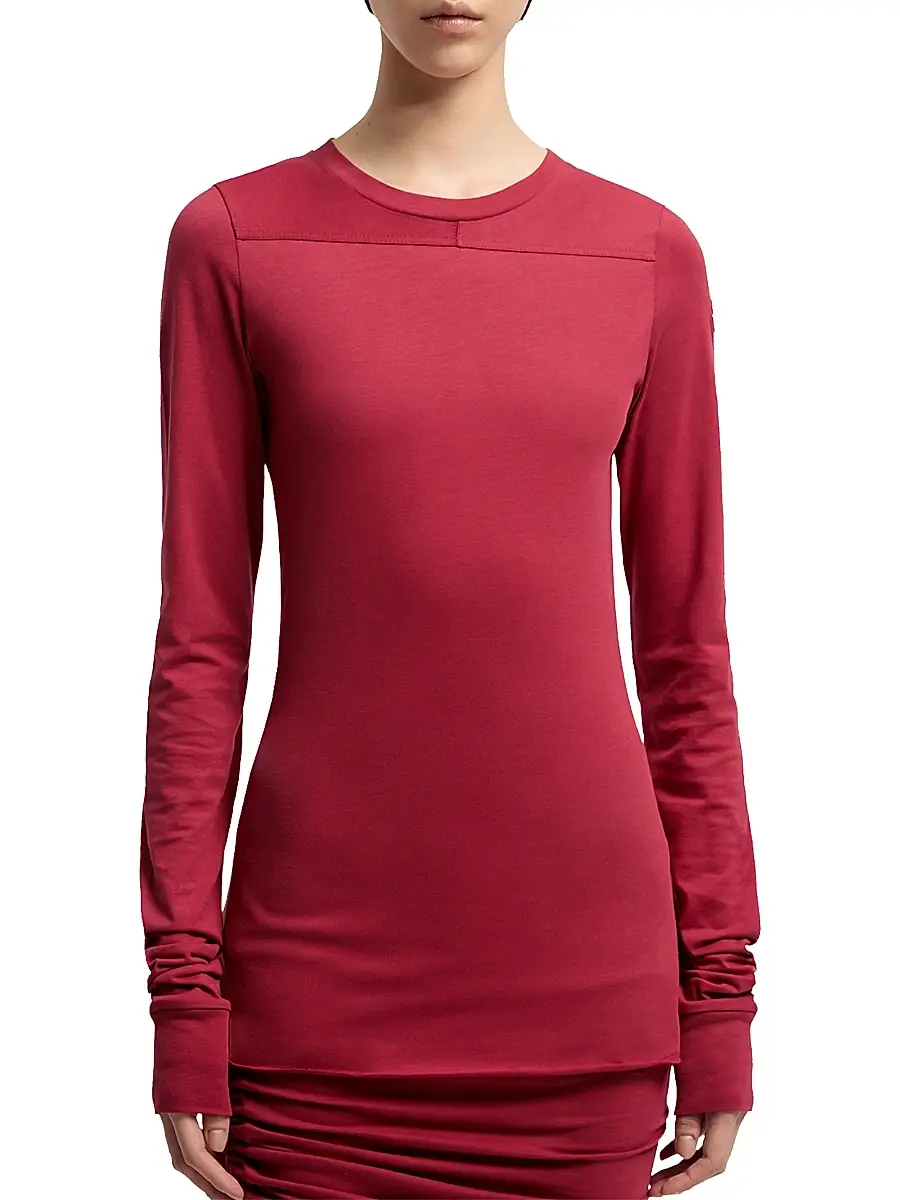 Moncler Women's + Rick Owens Girder Crew Neck T-Shirt in Cotton | Thumbnail 2 Moncler Women's + Rick Owens Girder Crew Neck T-Shirt in Cotton | Thumbnail 2