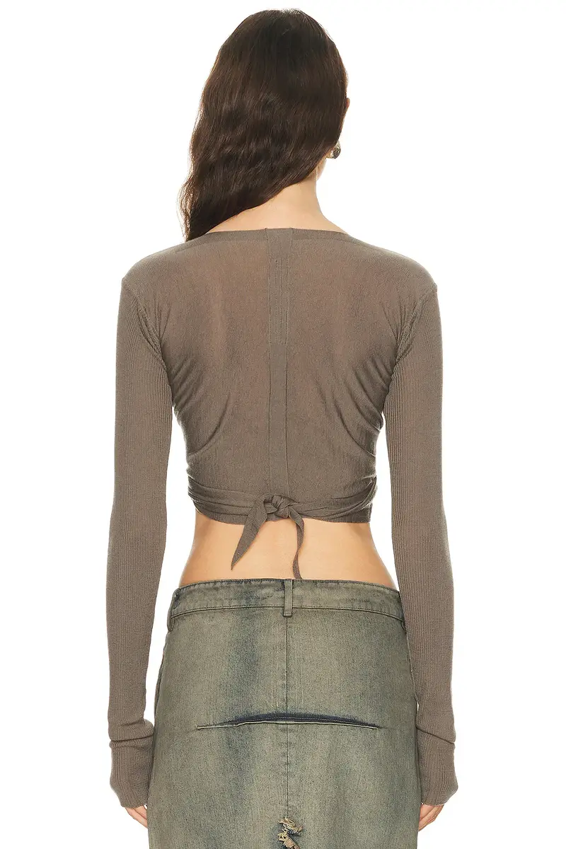 Rick Owens Cropped Wrap Top | Thumbnail 3 Rick Owens Cropped Wrap Top | Thumbnail 3