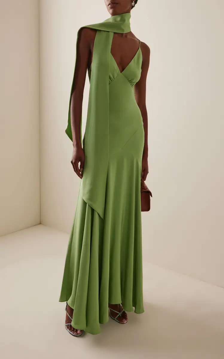 Rodarte Exclusive Silk Crepe Bias Maxi Dress | Thumbnail 2 Rodarte Exclusive Silk Crepe Bias Maxi Dress | Thumbnail 2