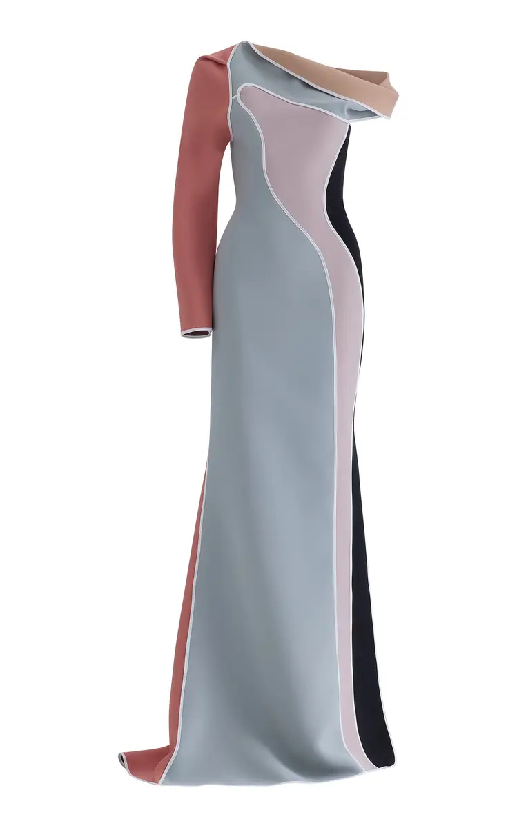 Maticevski Claudine One-Shoulder Gown