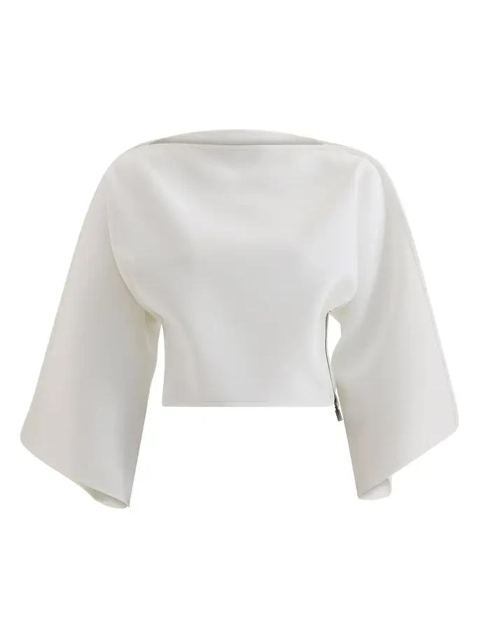 Dazzle Draped Cropped Top