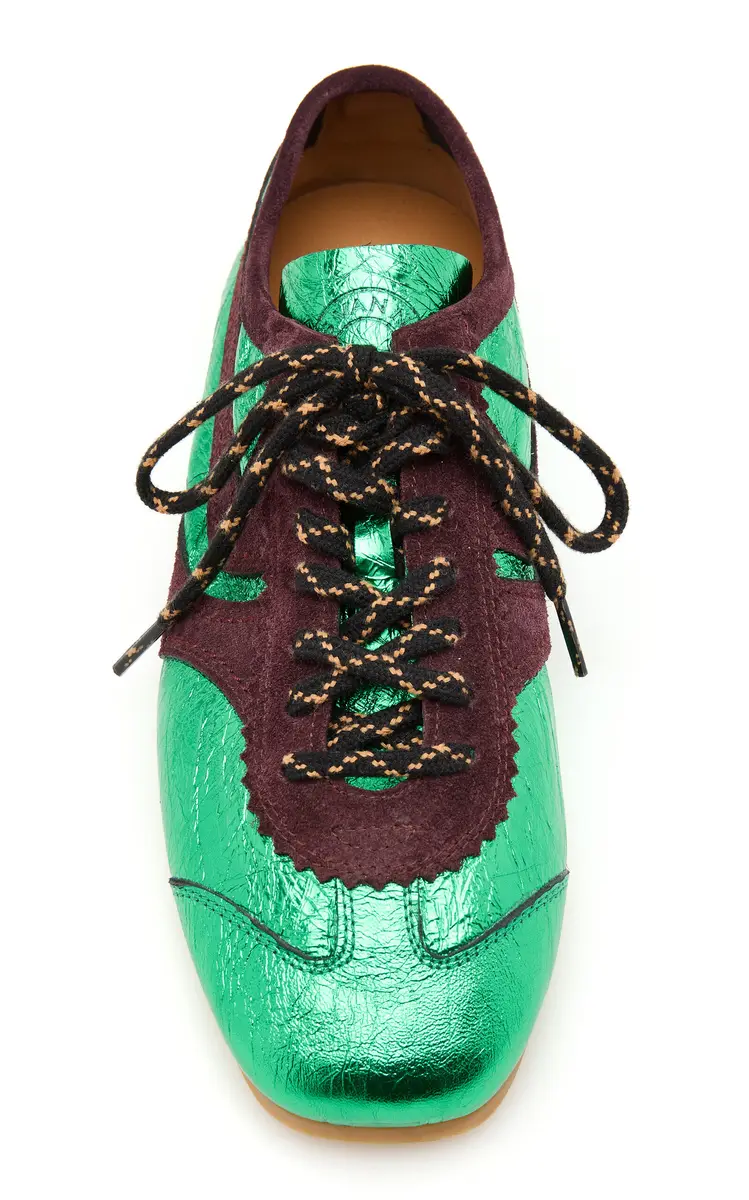 Dries Van Noten Metallic Leather Sneakers | Thumbnail 3 Dries Van Noten Metallic Leather Sneakers | Thumbnail 3