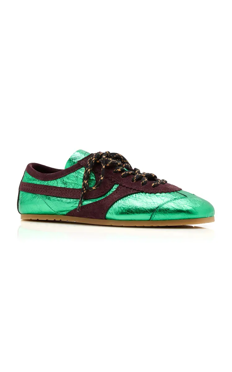 Dries Van Noten Metallic Leather Sneakers | Thumbnail 4 Dries Van Noten Metallic Leather Sneakers | Thumbnail 4