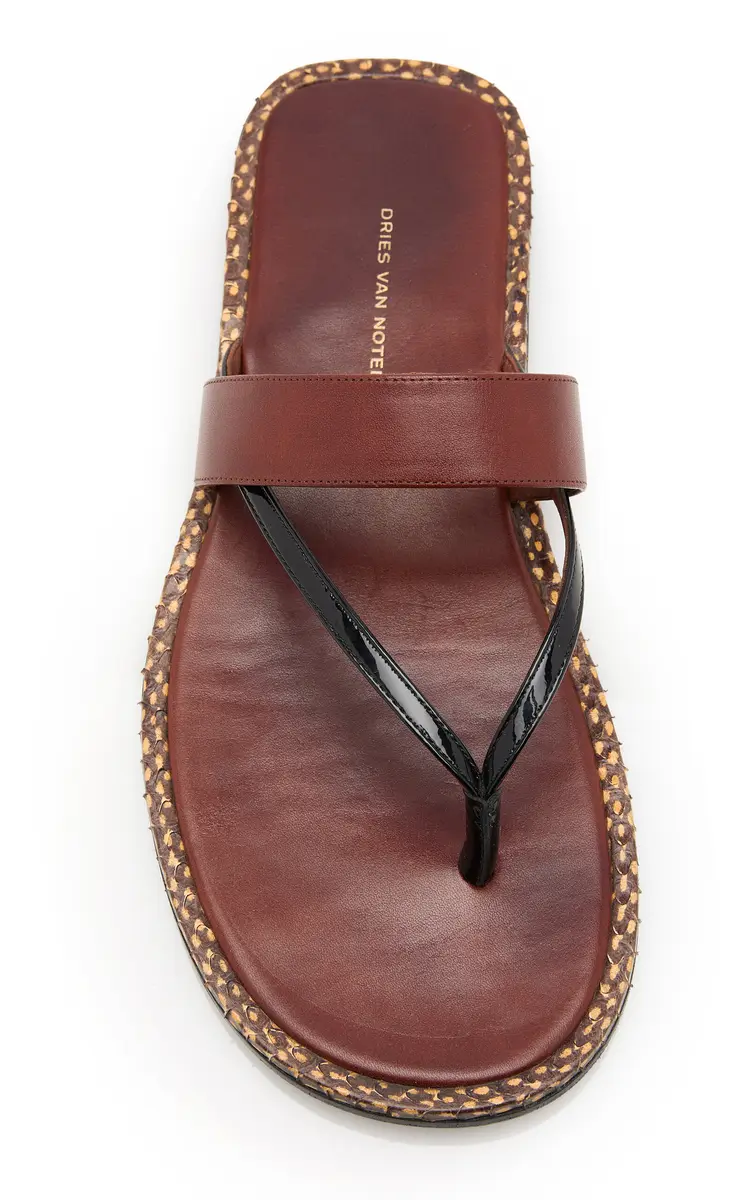 Dries Van Noten Leather Sandals | Thumbnail 3 Dries Van Noten Leather Sandals | Thumbnail 3