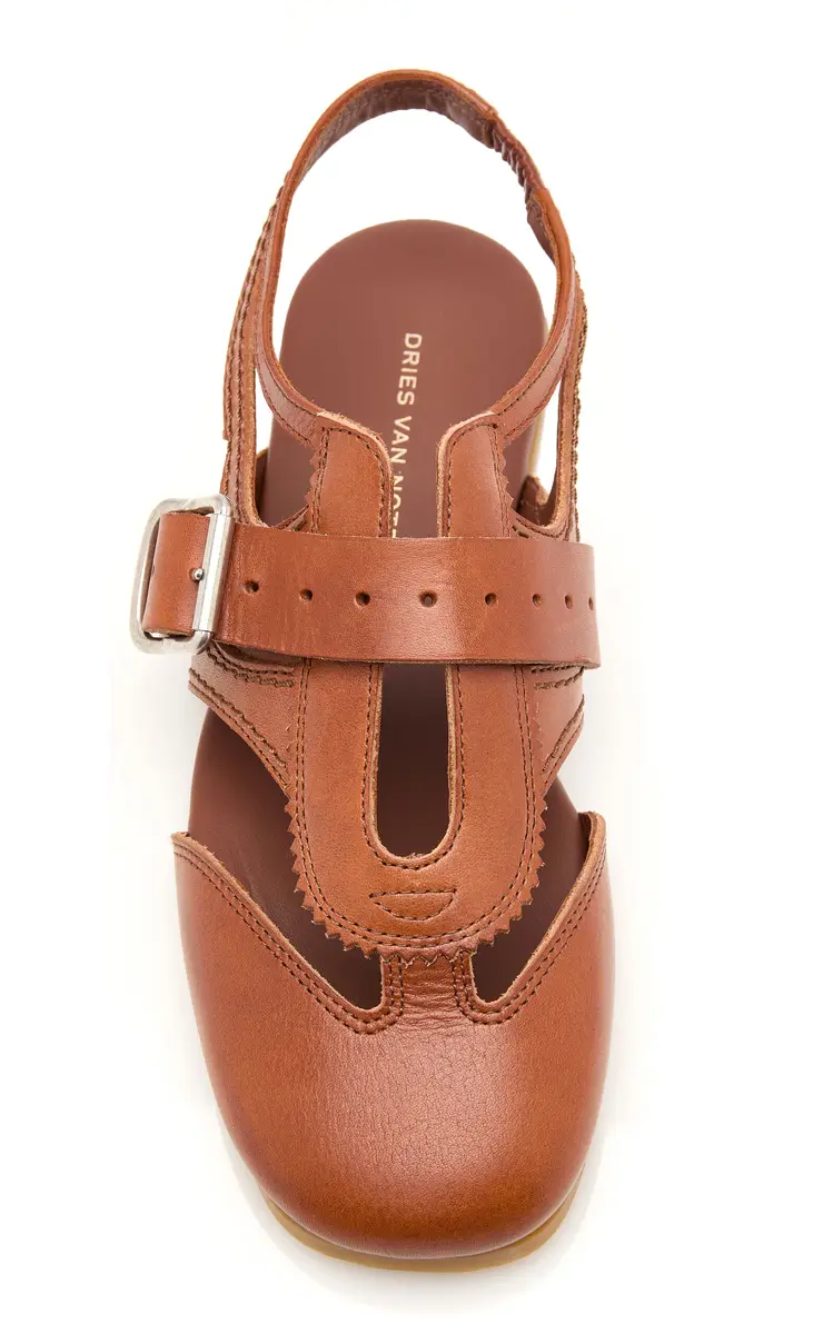 Dries Van Noten Leather Slingback Flats | Thumbnail 3 Dries Van Noten Leather Slingback Flats | Thumbnail 3