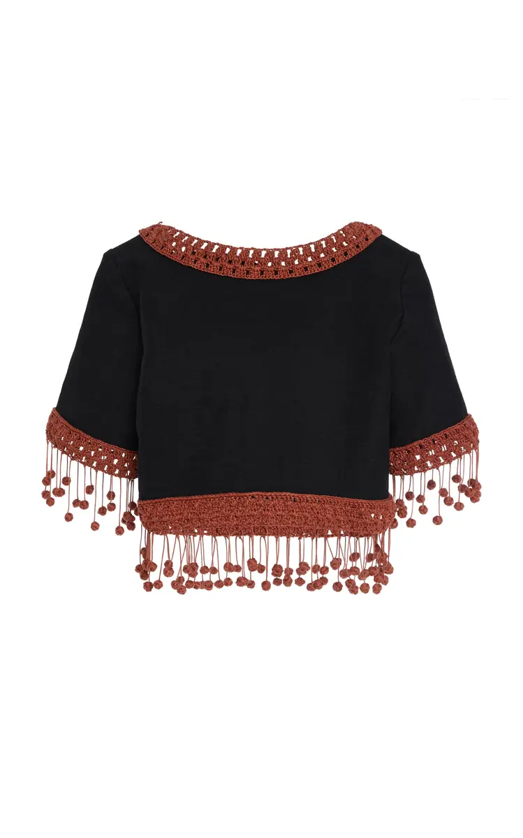 Rosie Assoulin Return of the Mac(rame) Linen-Blend Crop Top | Thumbnail 5 Rosie Assoulin Return of the Mac(rame) Linen-Blend Crop Top | Thumbnail 5