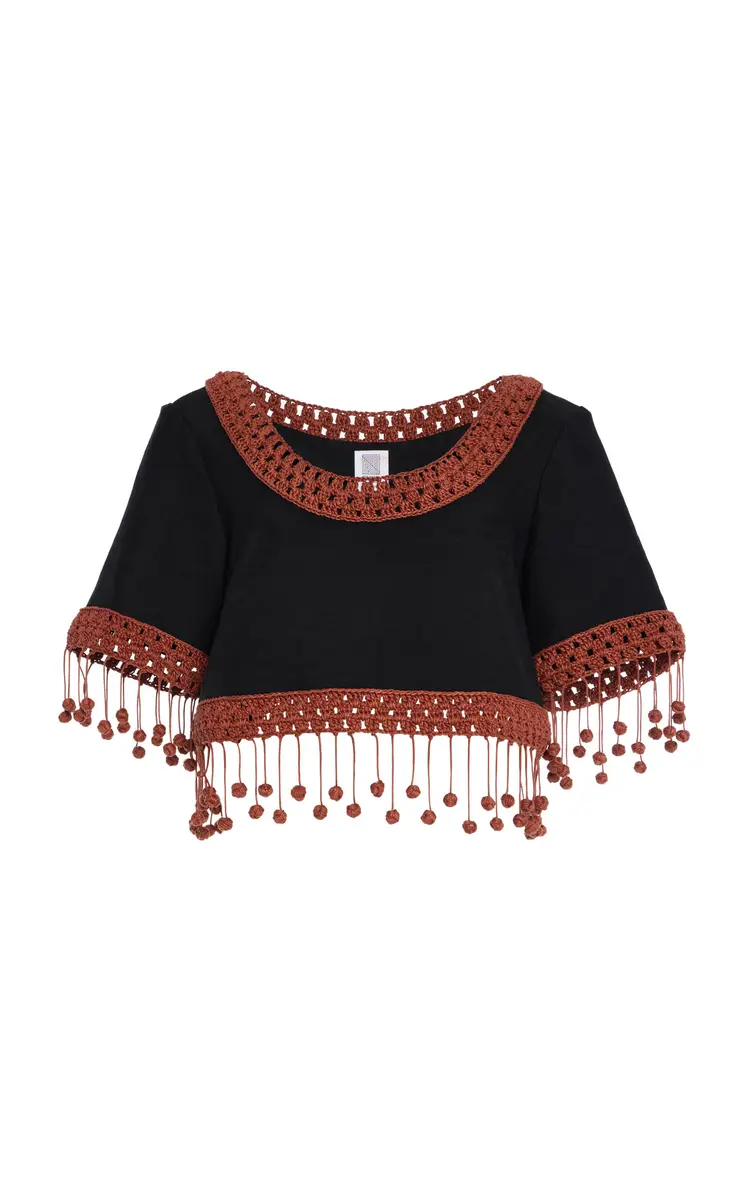 Rosie Assoulin Return of the Mac(rame) Linen-Blend Crop Top | Thumbnail 8 Rosie Assoulin Return of the Mac(rame) Linen-Blend Crop Top | Thumbnail 8