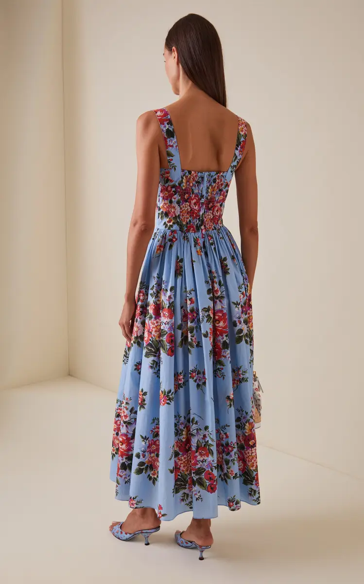 Dolce & Gabbana Floral-Print Cotton Maxi Dress | Thumbnail 4