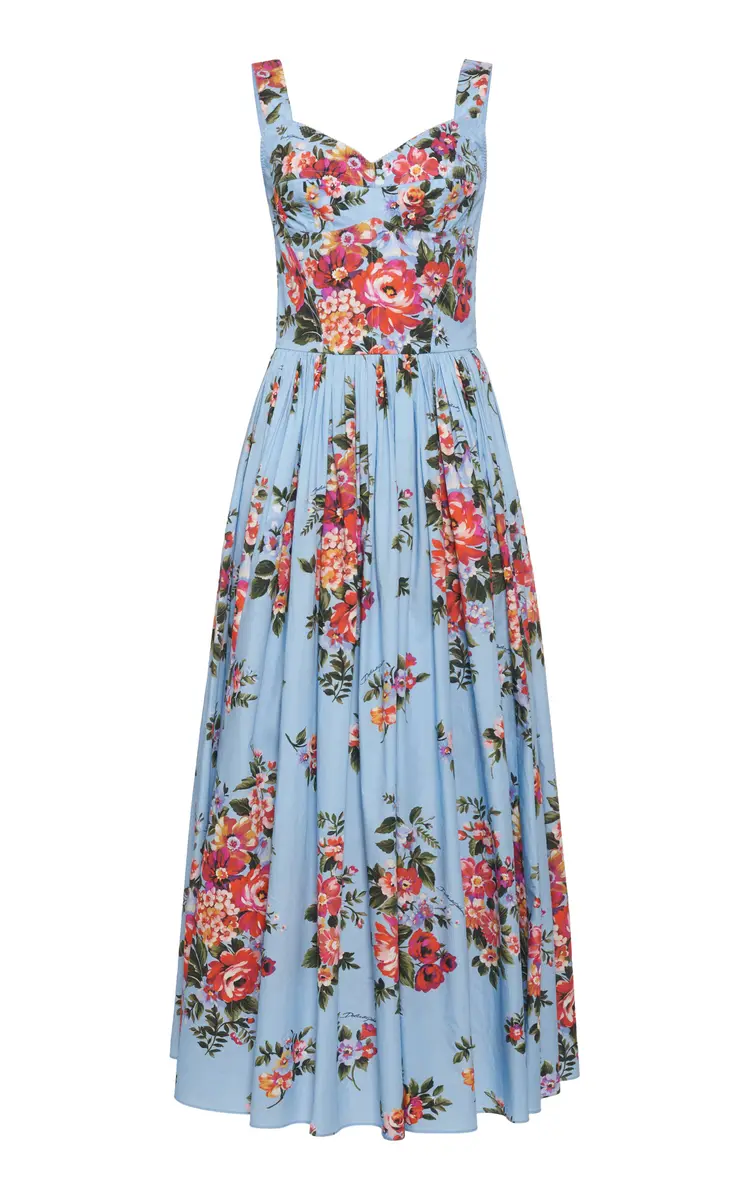 Dolce & Gabbana Floral-Print Cotton Maxi Dress | Thumbnail 6