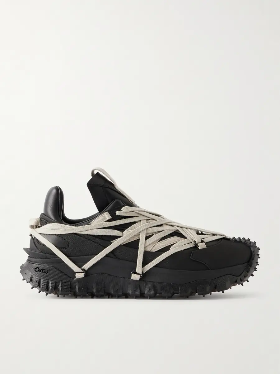 Rick Owens + Moncler Trailgrip Megalace® Leather And Rubber Sneakers | Thumbnail 6 Rick Owens + Moncler Trailgrip Megalace® Leather And Rubber Sneakers | Thumbnail 6