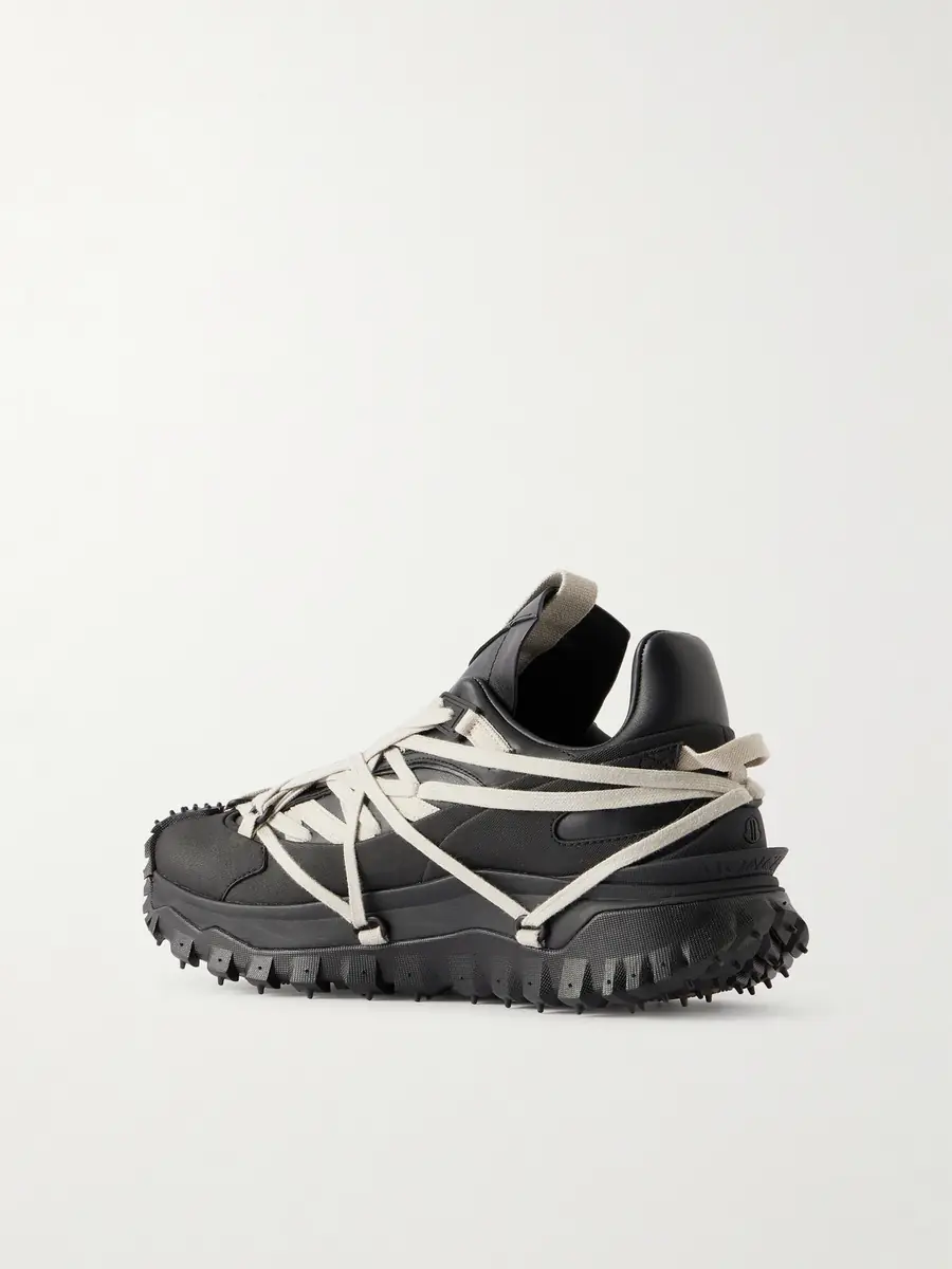 Rick Owens + Moncler Trailgrip Megalace® Leather And Rubber Sneakers | Thumbnail 9 Rick Owens + Moncler Trailgrip Megalace® Leather And Rubber Sneakers | Thumbnail 9
