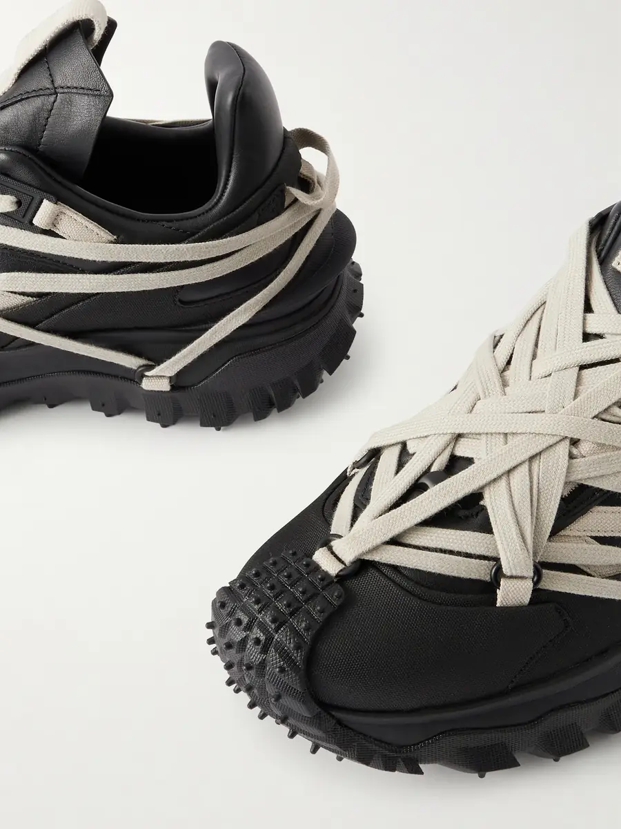 Rick Owens + Moncler Trailgrip Megalace® Leather And Rubber Sneakers | Thumbnail 10 Rick Owens + Moncler Trailgrip Megalace® Leather And Rubber Sneakers | Thumbnail 10