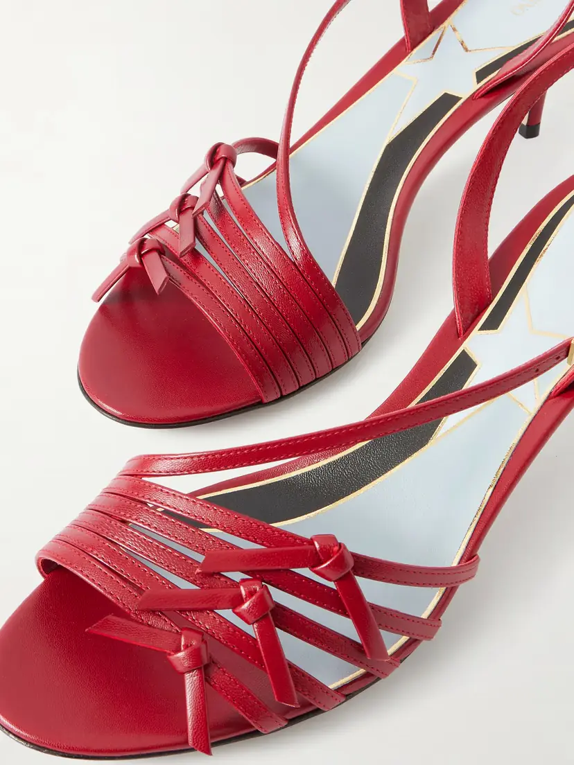 Valentino Garavani Vg Nodine 55 Bow-detailed Leather Slingback Sandals | Thumbnail 5