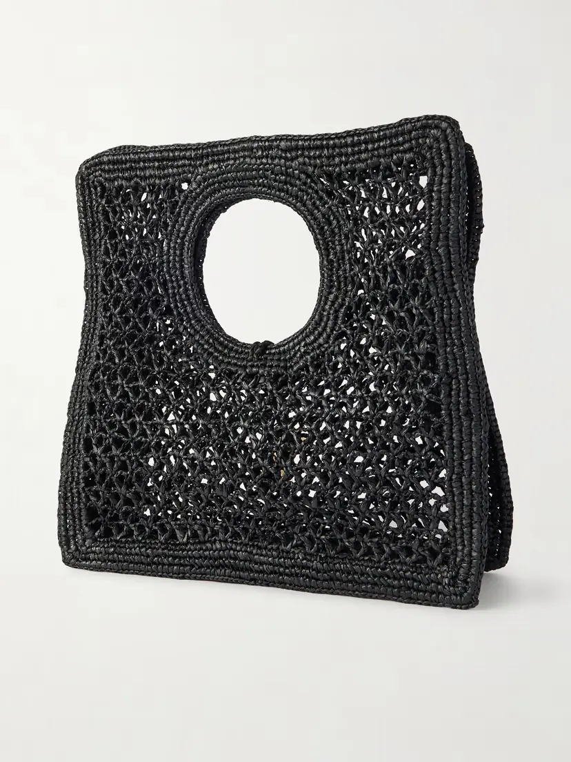 Jacquemus Le Petit Carre Spiaggia Raffia Tote | Thumbnail 3