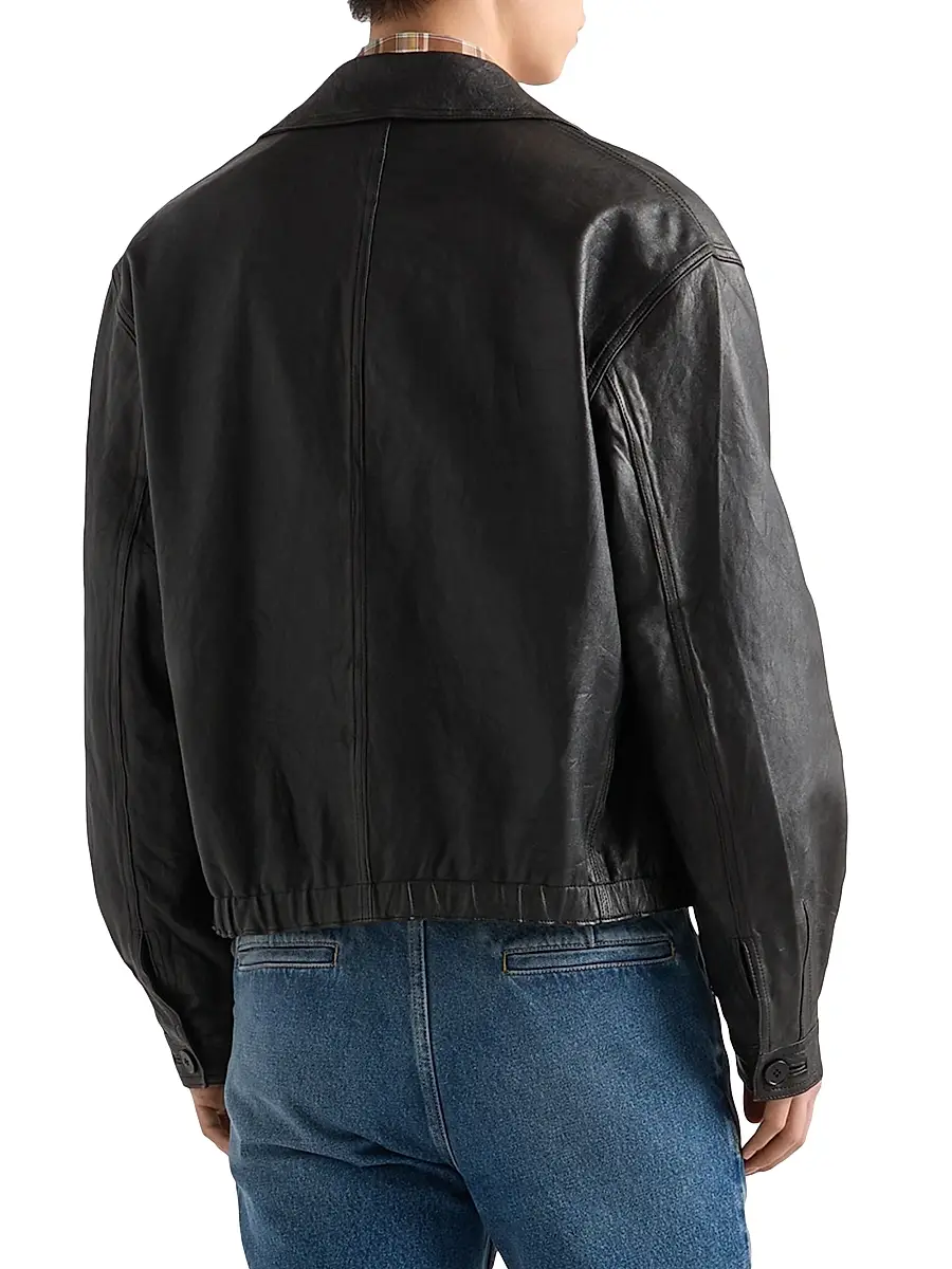 Prada Men's Nappa Leather Jacket | Thumbnail 3 Prada Men's Nappa Leather Jacket | Thumbnail 3