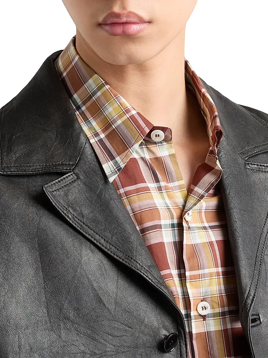 Prada Men's Nappa Leather Jacket | Thumbnail 5 Prada Men's Nappa Leather Jacket | Thumbnail 5