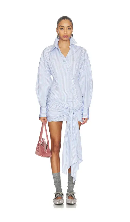 The Attico Tie Shirt Mini Dress | Thumbnail 6 The Attico Tie Shirt Mini Dress | Thumbnail 6
