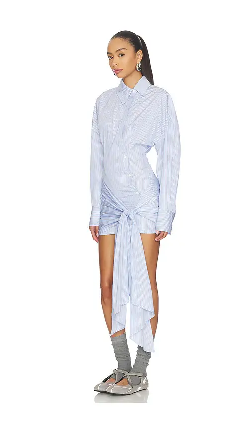 The Attico Tie Shirt Mini Dress | Thumbnail 7 The Attico Tie Shirt Mini Dress | Thumbnail 7