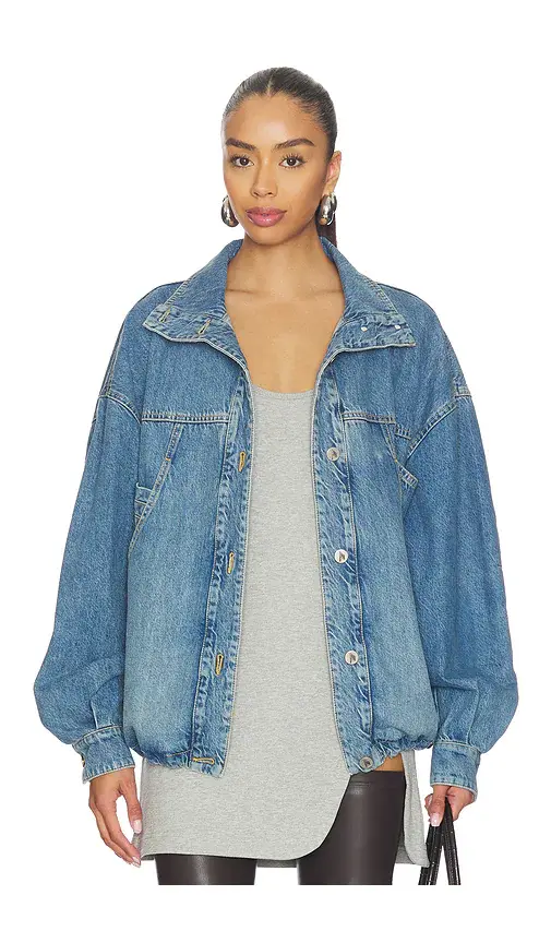 The Attico Denim Bomber Jacket | Thumbnail 6
