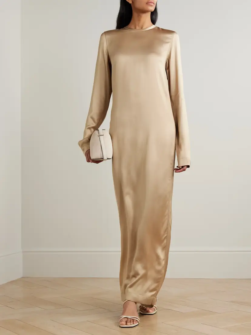 TOTEME Satin Maxi Dress | Thumbnail 2