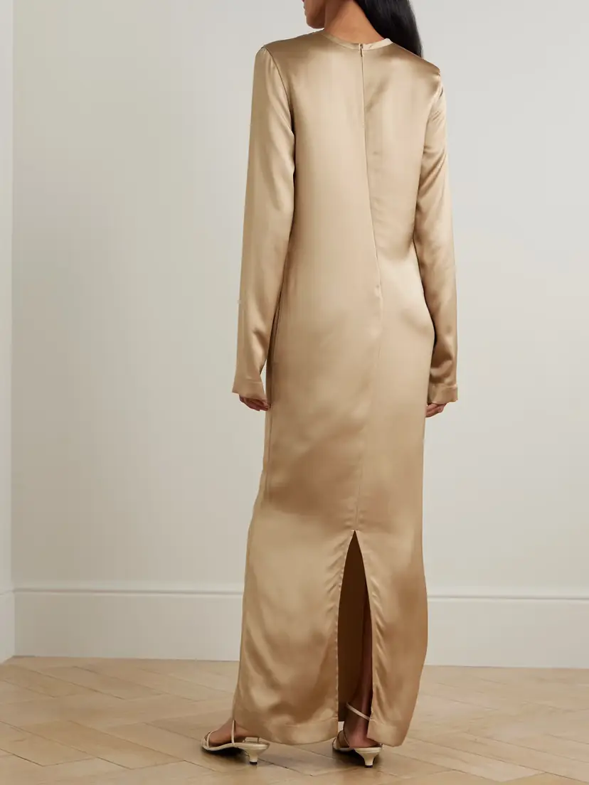 TOTEME Satin Maxi Dress | Thumbnail 3