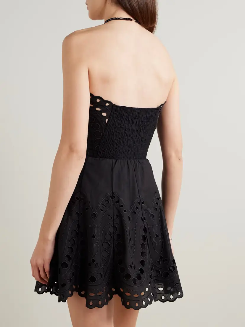 Charo Ruiz Bail Broderie Anglaise Cotton-blend Mini Dress | Thumbnail 3 Charo Ruiz Bail Broderie Anglaise Cotton-blend Mini Dress | Thumbnail 3