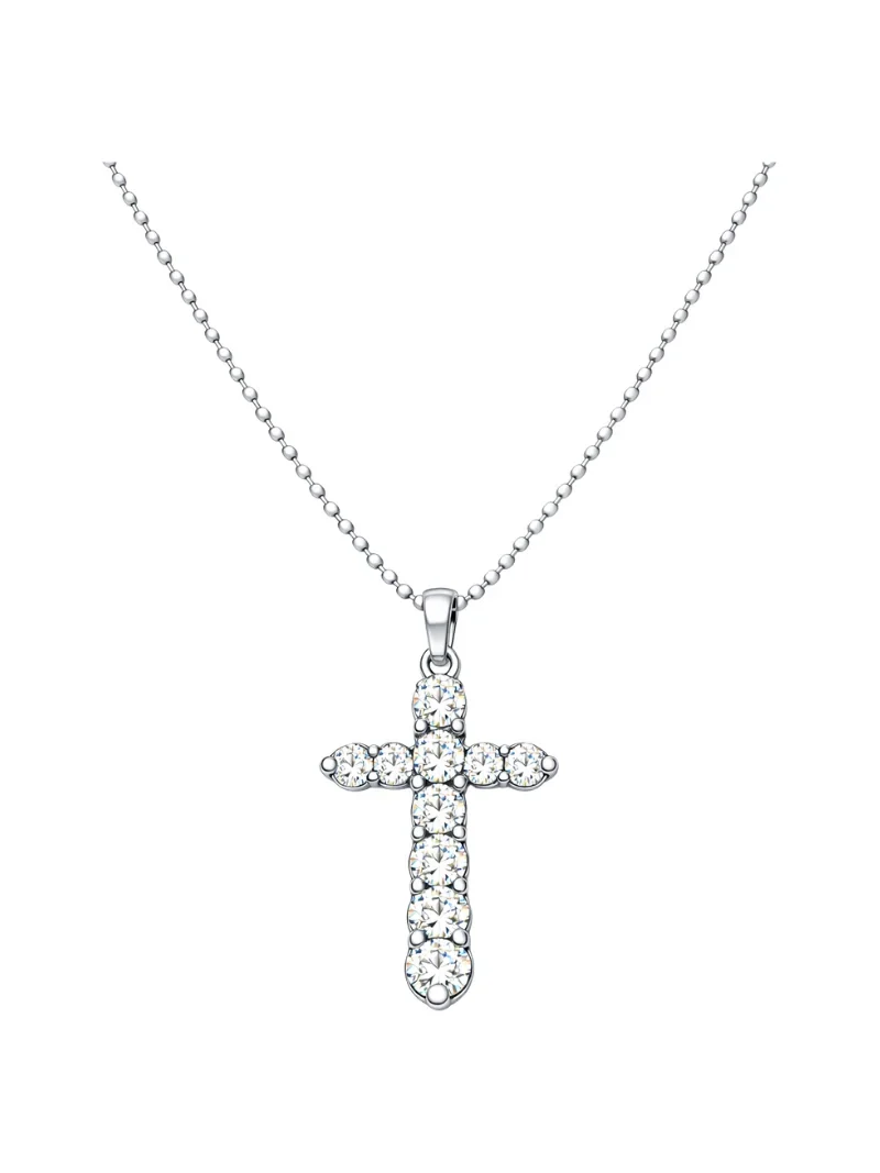Wish Fine Jewelry 0.50ct Diamond Platinum Pave Cross Necklace