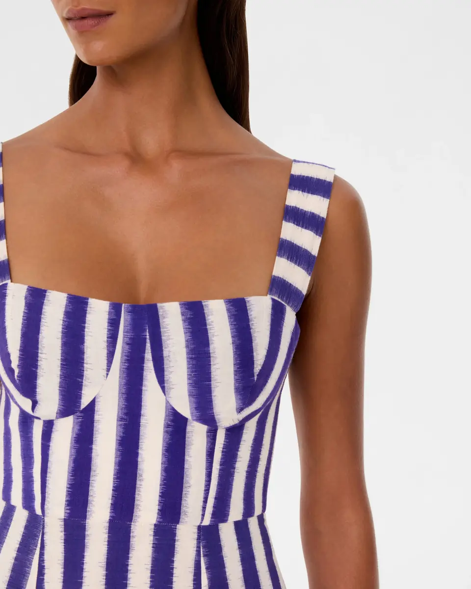 Emporio Sirenuse Azzurra Dress in Ikat Stripes | Thumbnail 2 Emporio Sirenuse Azzurra Dress in Ikat Stripes | Thumbnail 2