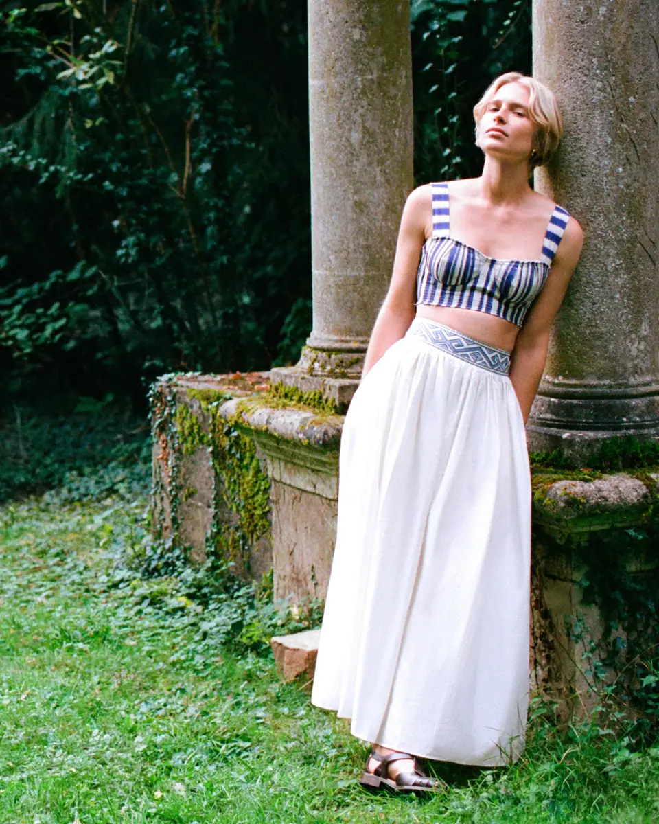 Emporio Sirenuse Dalia Top in Ikat Stripes | Thumbnail 13