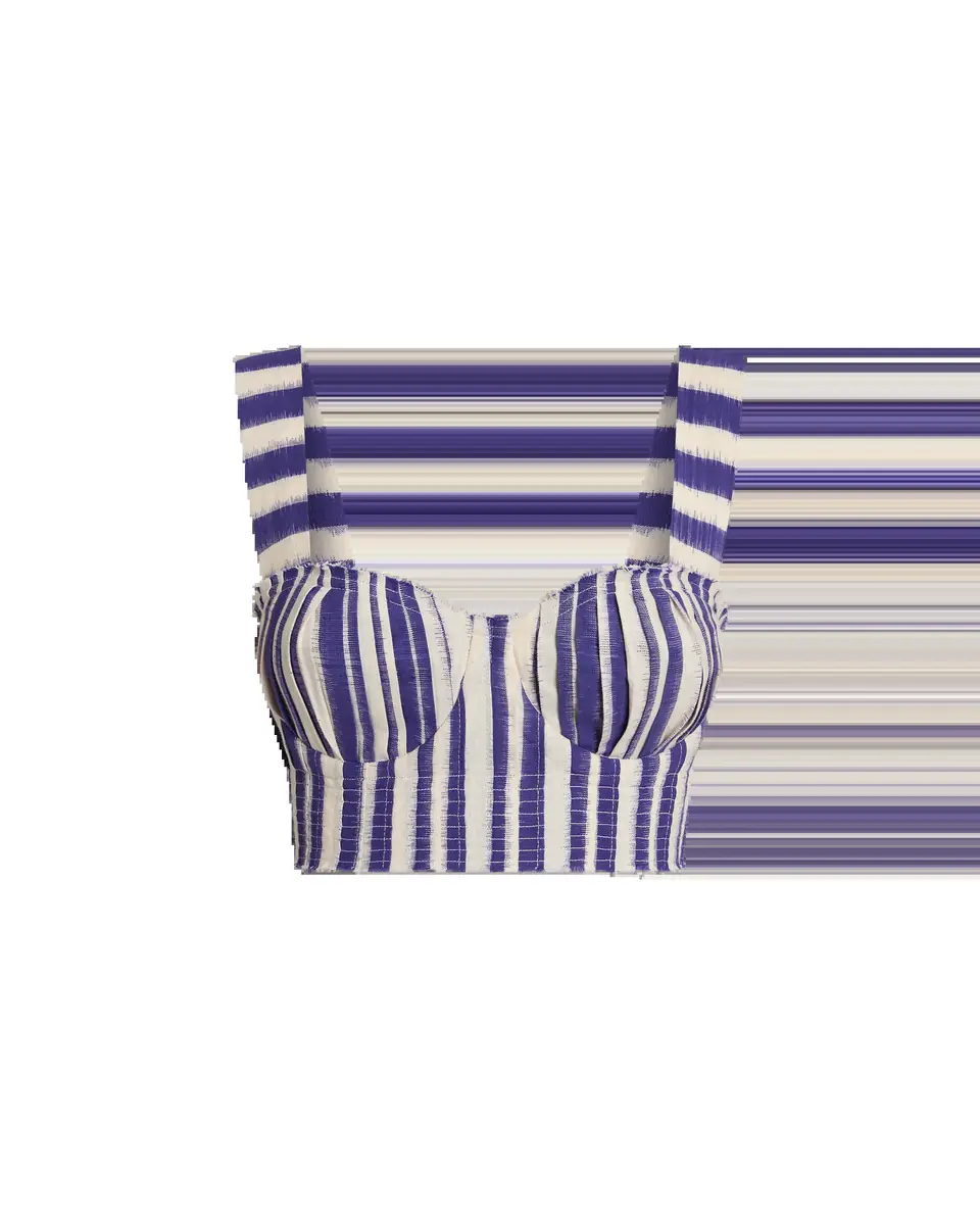 Emporio Sirenuse Dalia Top in Ikat Stripes | Thumbnail 15