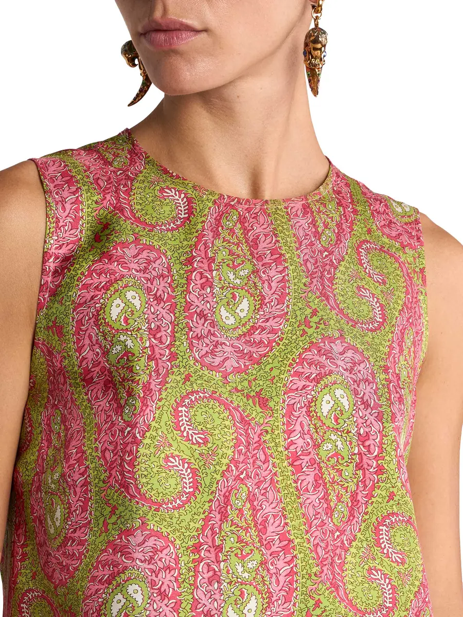 Etro Paisley Satin Sleeveless Top | Thumbnail 5