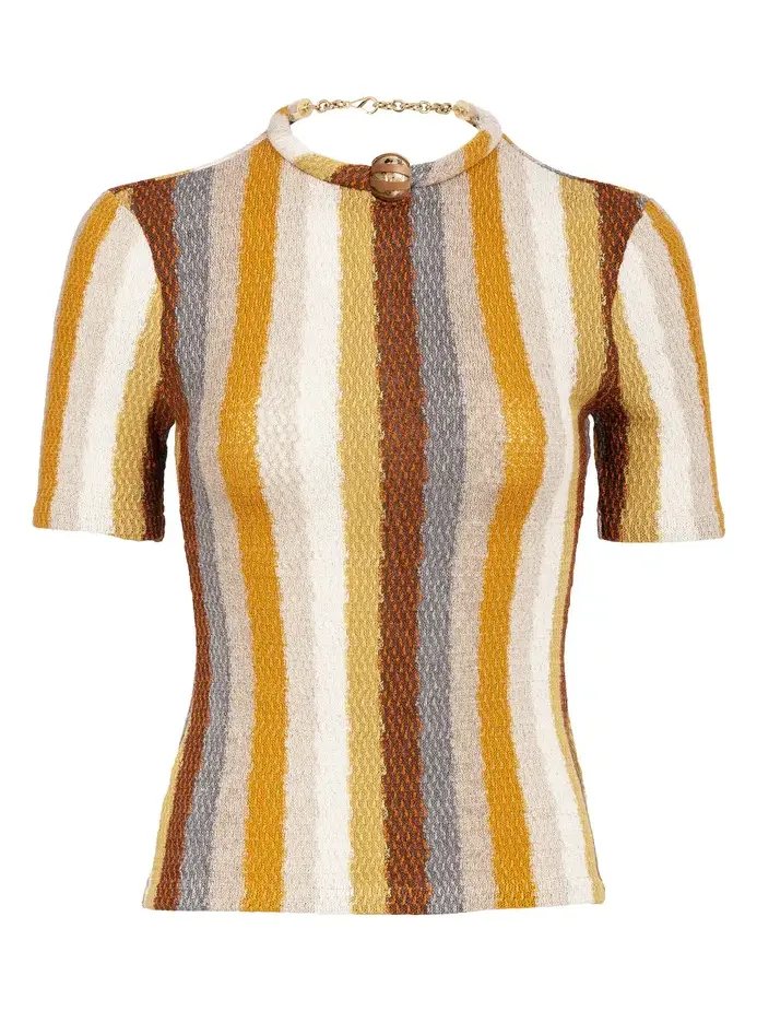 Varinia Jewel-Detailed Knit Shirt