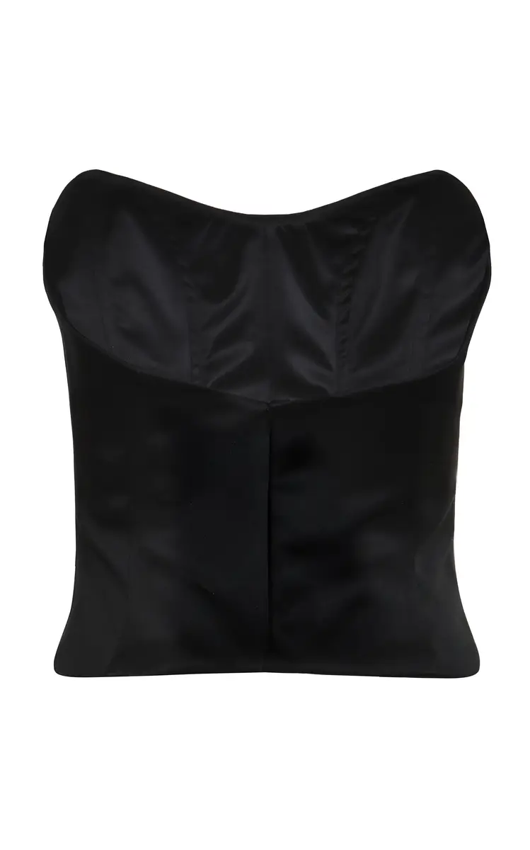 Francesca Miranda Exclusive Onyx Silk Corset Top | Thumbnail 4