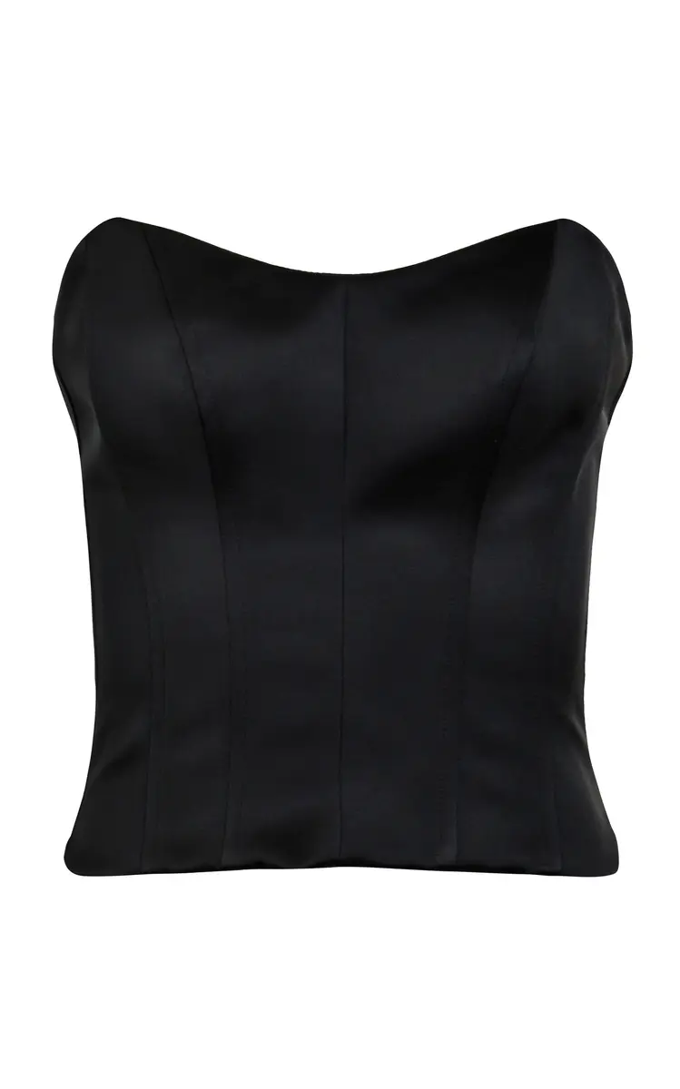 Francesca Miranda Exclusive Onyx Silk Corset Top | Thumbnail 6