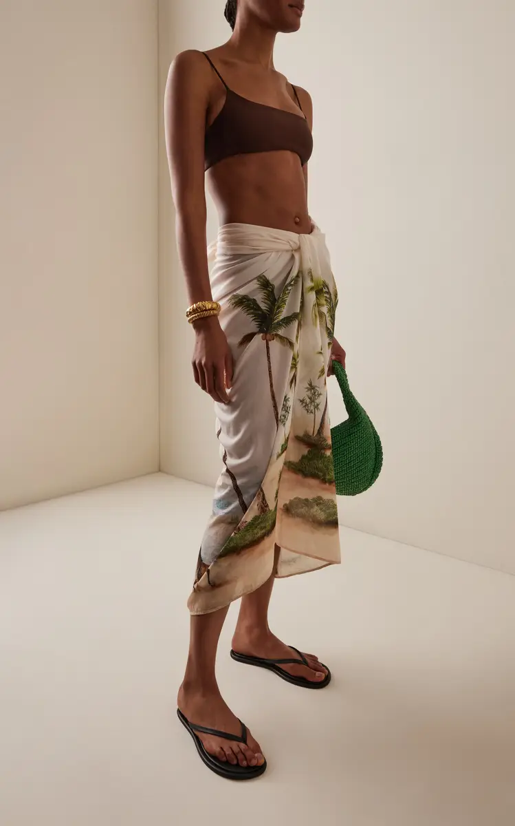 Agua by Agua Bendita Lavanda Arena Cotton-Silk Scarf | Thumbnail 2 Agua by Agua Bendita Lavanda Arena Cotton-Silk Scarf | Thumbnail 2