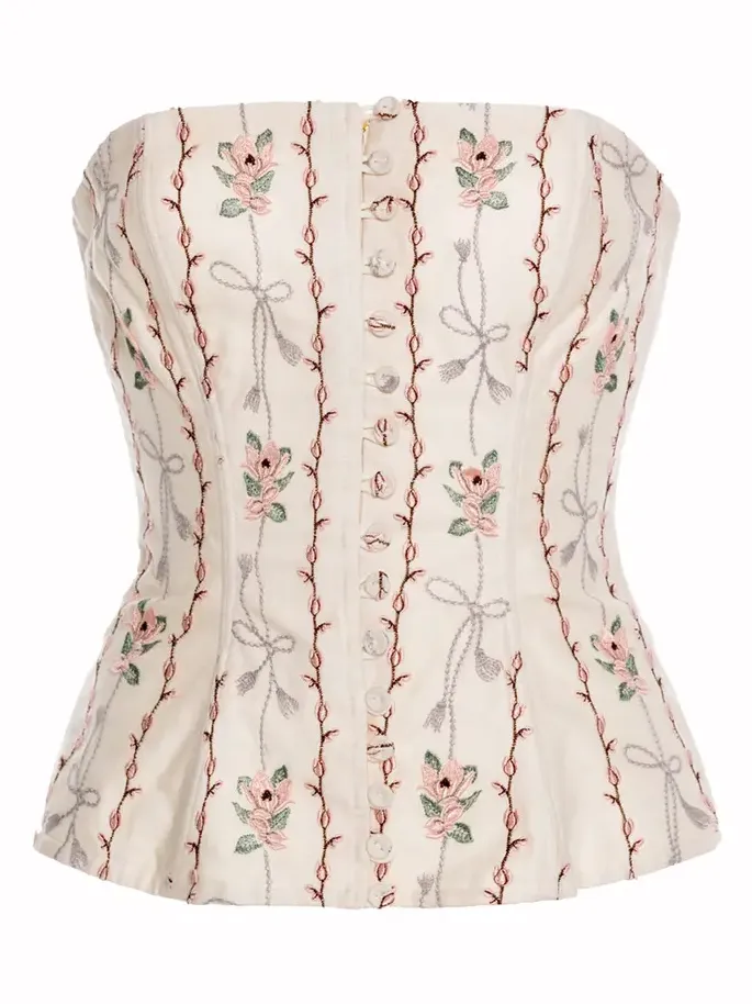 Agua by Agua Bendita Abelia Navegante Linen Top