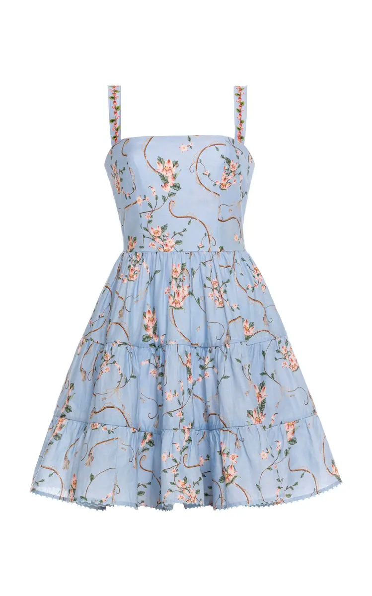 Agua by Agua Bendita Lima Navegante Linen Mini Dress | Image 1 Agua by Agua Bendita Lima Navegante Linen Mini Dress | Image 1